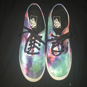 Multicolor galaxy print vans